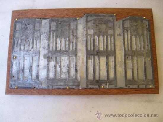 Plakate: PLANCHA TIPOGRAFICA DE PUBLICIDAD MUEBLES DECO EN ZINC APROX 1940 500 gramos + INFO.