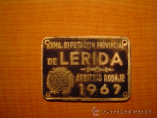 Posters: CHAPA EXMA DIPUTACION PROVINCIAL DE LERIDA 1967