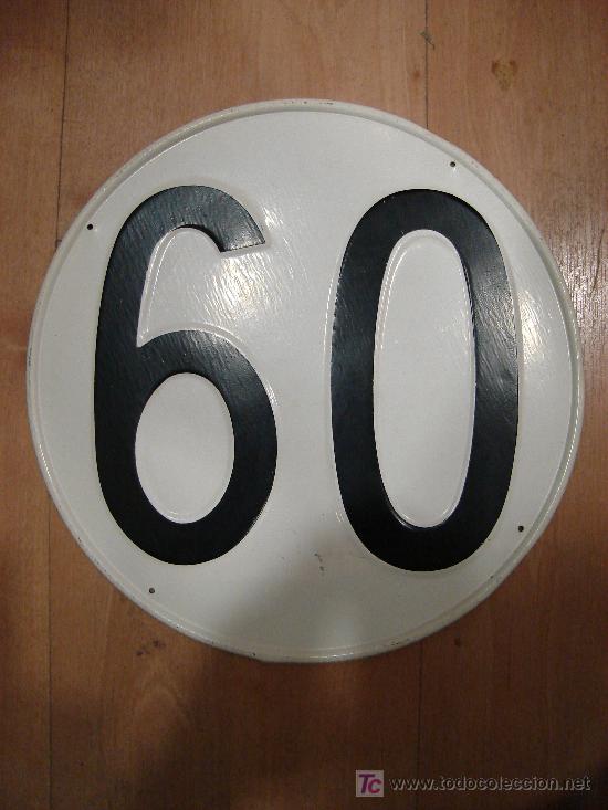 Carteles: CHAPA DE LIMITE DE VELOCIDAD DE 60. - Foto 1