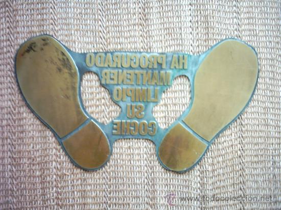 Plakate: ANTIGUA PLANCHA DE METAL: HA PROBADO MANTENER LIMPIO SU COCHE. 33,5 X 20 Cm.