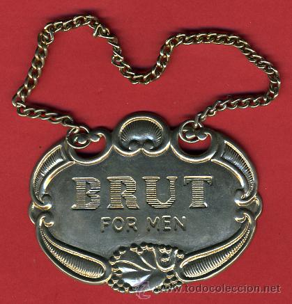 Posters: CHAPA PARA COLGAR EN BOTELLA BRUT FOR MEN COLGANTE DECORATIVO ORIGINAL