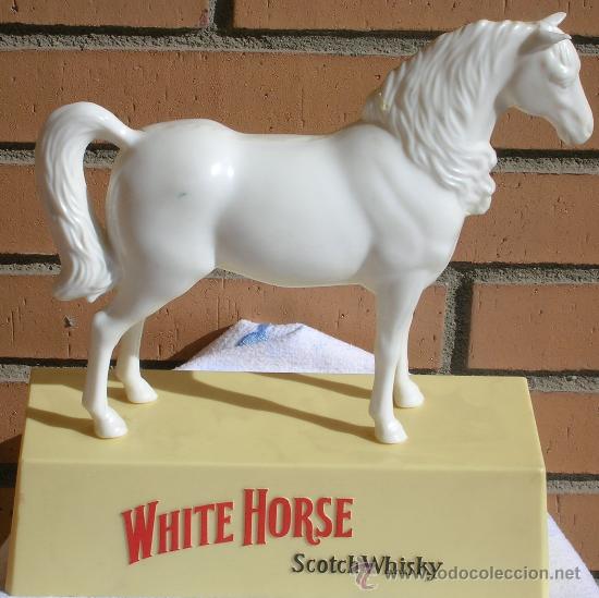 Affiches: Mascota Publicitaria Caballo Blanco,a&ntilde;os 60,White Horse,pl&aacute;stico,celuloide,tremenda mascota original