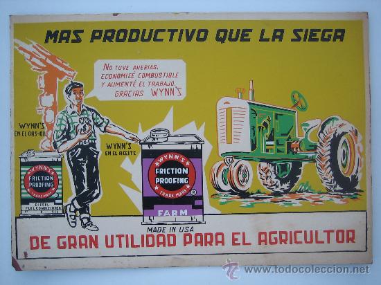 Plakate: PROPAGANDA EN CART&Oacute;N MUY GRUESO DE WYNN&acute;S. ORIGINAL  ( 36,5 x 51,5 cm.)