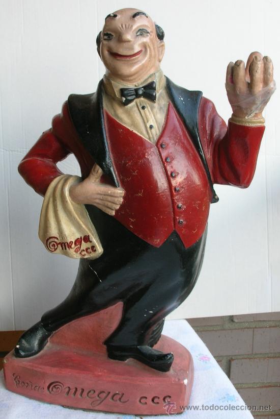 Posters: Mascota-Figura,co&ntilde;ac Omega,original,muy rara,Jerez,muy complicada,,Camarero