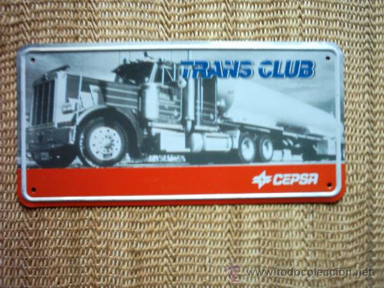 Posters: CHAPA LITOGRAFIADA DE CEPSA. 29,5 X 14,5 Cm.