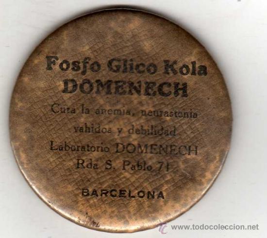 Posters: (M-ALB) ESPEJO PUBLICITARIO - FOSFO GLICO KOLA DOMENECH , BARCELONA - CRISTAL ROTO !!!