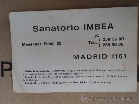 Carteles: Sanatorio Imbea. - Foto 1