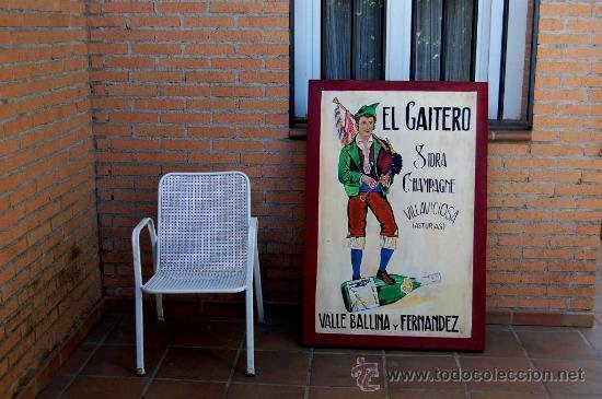 cartel sidra El Gaitero. Villaviciosa. Asturias