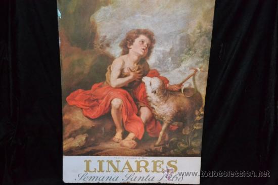 Plakate: CHAPA DE PUBLICIDAD DE LA CIA. INTERNACIONAL DE ENVASES OLMESA,LINARES (JAEN),SEMANA SANTA 1968