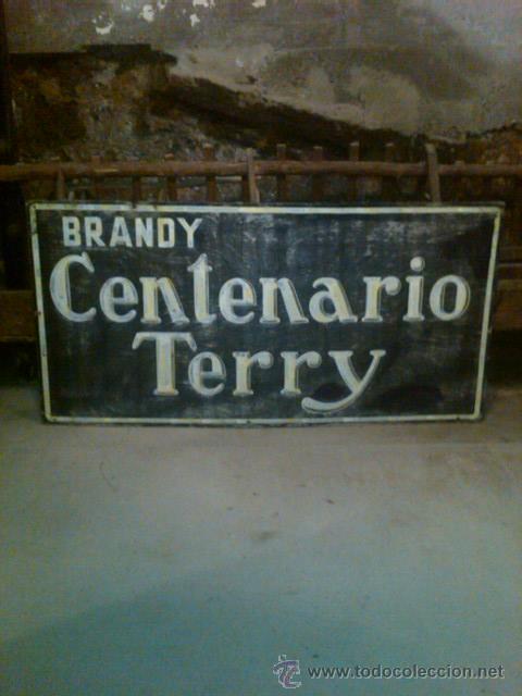 Posters: Impresionante cartel en madera Brandy Centenario Terry