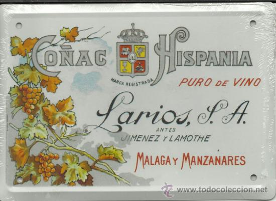 Posters: CHAPA SERIGRAFIADA DE PUBLICIDAD CO&Ntilde;AG HISPANIA - LARIOS, S.A