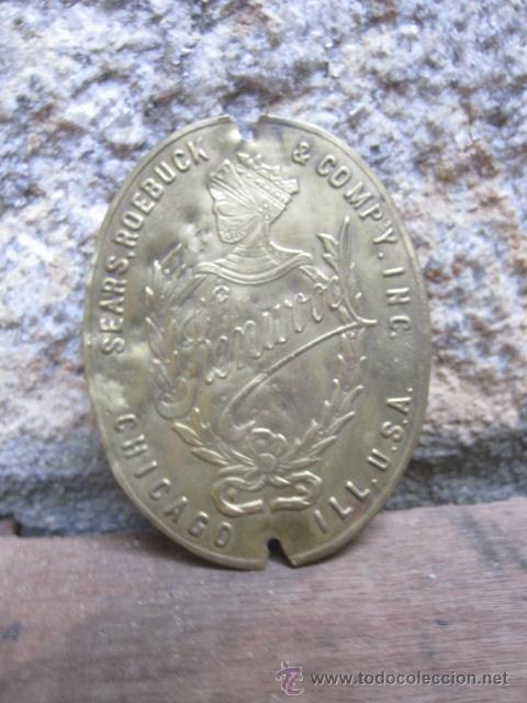 Affiches: ANTIGUA CHAPA OVALADA Y TROQUELADA EN METAL: SEARS ROEBUCK & COMPY -CHICAGO ILLINOIS - KENWOOD 8X6CM