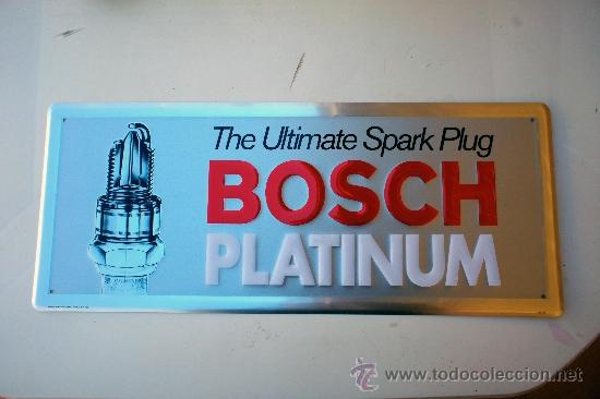 Carteles: Chapa de buj&iacute;as BOSCH plateada - Foto 1