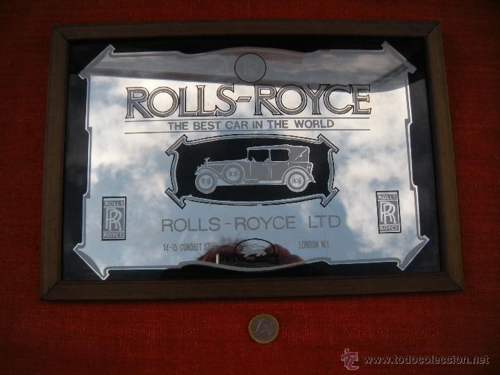 Carteles: CUADRO CON ESPEJO COCHE ROLLS - ROYCE - Foto 1