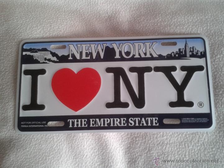 Affiches: chapa new york mide 30x15 cms