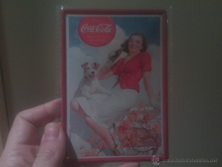 Posters: Cartel Chapa de metal peque&ntilde;o formato Marca Coca Cola 10 x 14,5