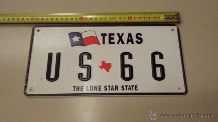 Carteles: CARTEL DE CHAPA MATRICULA TEXAS - Foto 1