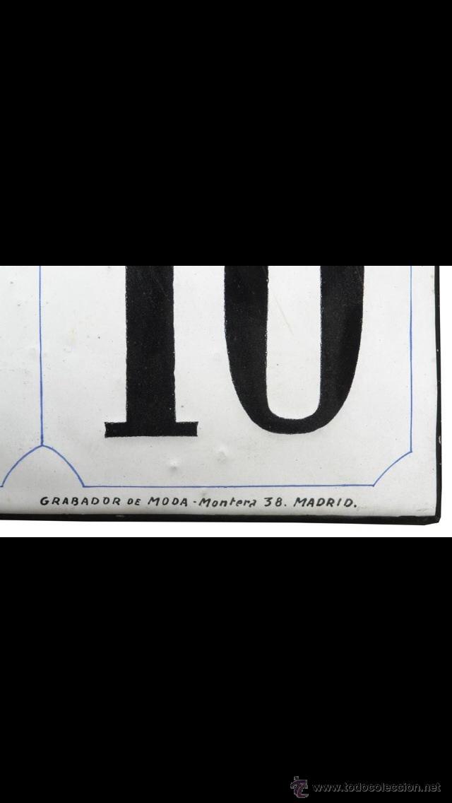 Carteles: Chapa esmaltada- modelo de n&uacute;meros-grabador de moda, Madrid - Foto 2