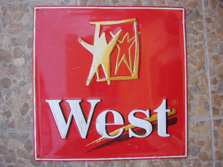 Carteles: CHAPA DE PUBLICIDAD DE TABACOS WEST - Foto 2