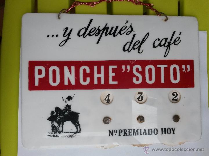Affiches: Cartel y despues del cafe ponche soto con los numeros ganadores del sorteo de la O.N.C.E.