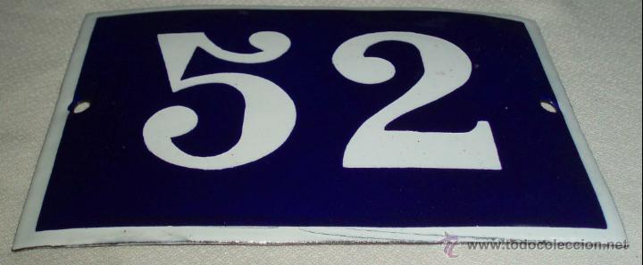 Carteles: placa chapa esmaltada con un numero - Foto 1