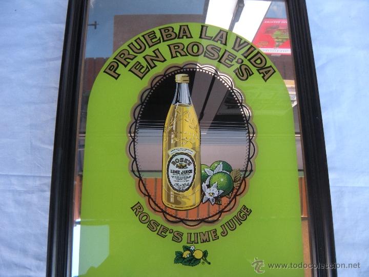 Carteles: ESPEJO LITOGRAFIADO BEBIDA ROSE&acute;S LIME - Foto 1