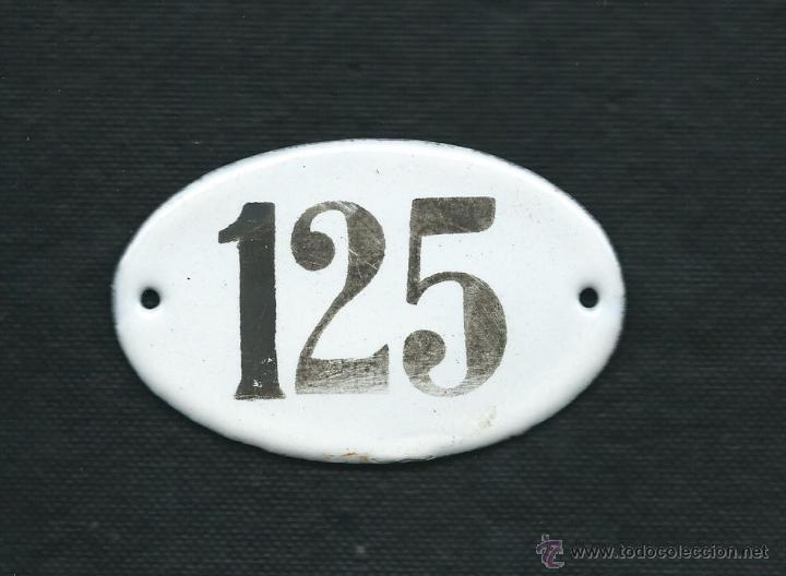 Affiches: Placa con numero esmaltada.