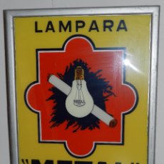Carteles: (M) LUMINOSO LAMPARA METAL , AÑOS 60 / 70 , 73 X 58 CM , VER FOTOGRAFIAS ADICIONALES