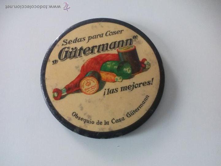 Plakate: Casa G&uuml;termann Sedas para coser &iexcl; las mejores !, peque&ntilde;o espejo o chapa publicitaria