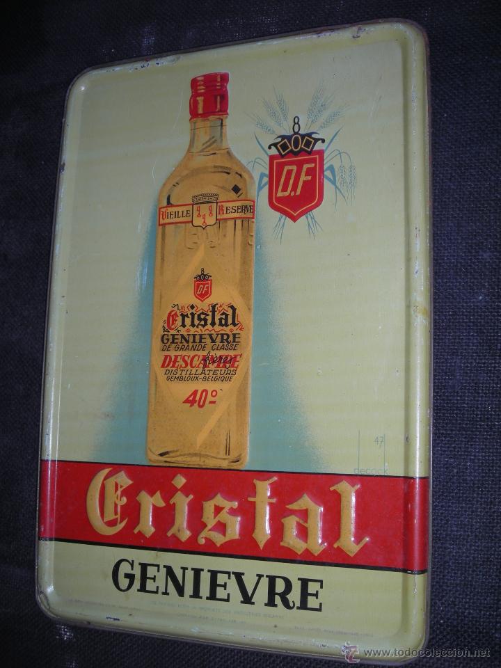 Affiches: CARTEL DE LICORES PLACA O CHAPA PUBLICIDAD (CRISTAL , GINIEVERI ) AUTECTICA