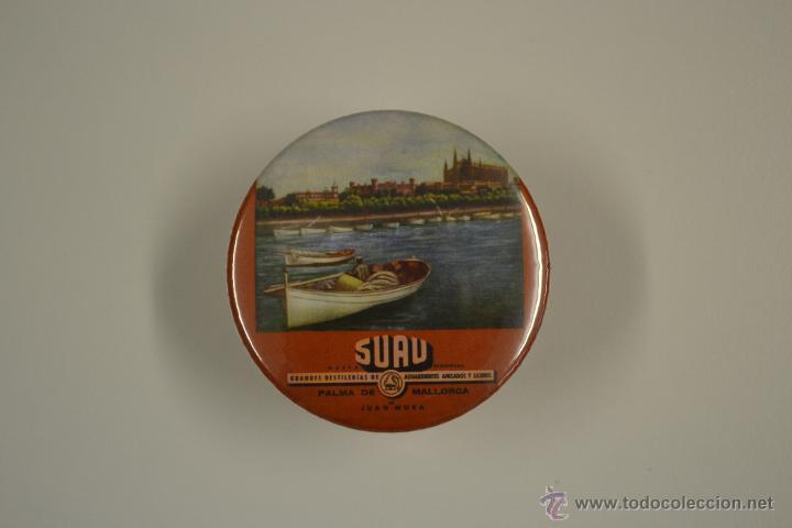 Plakate: PACK DE 5 IMANES DE 75MM DE DI&Aacute;METRO DE BODEGAS DESTILER&Iacute;A SUAU. PALMA DE MALLORCA. JUAN MORA