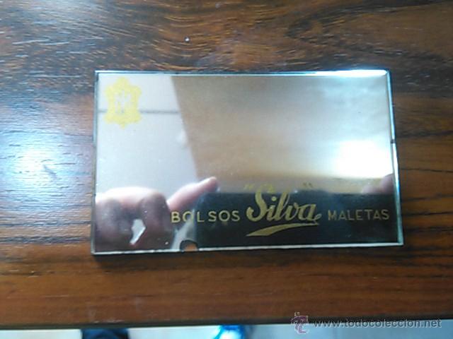 Affiches: ANTIGUO ESPEJO PUBLICITARIO - BOLSOS Y MALETAS SILVA -- A&Ntilde;OS 50?? 60??