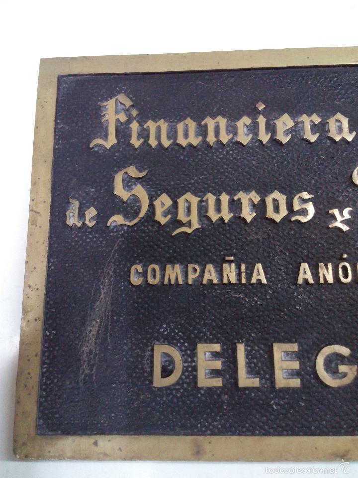 Carteles: PLACA O CHAPA . FINANCIERA NACIONAL DE SEGUROS Y REASEGUROS . DELEGACION - Foto 12