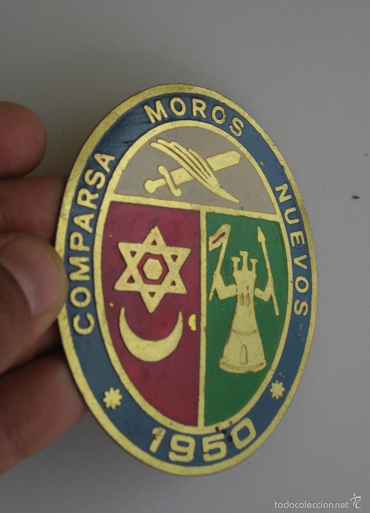 Affiches: PLACA ESCUDO CHAPA MOROS NUEVOS COMPARSA MOROS Y CRISTIANOS 1950 PETRER PETREL