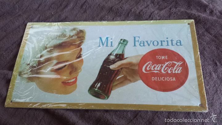 Posters: CARTEL DE CHAPA PUBLICITARIO MARCA REFRESCOS COCA COLA