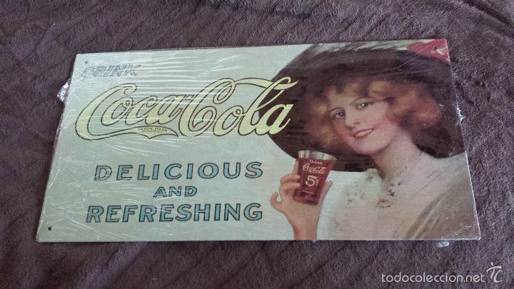 Posters: CARTEL DE CHAPA PUBLICITARIO MARCA REFRESCOS COCA COLA