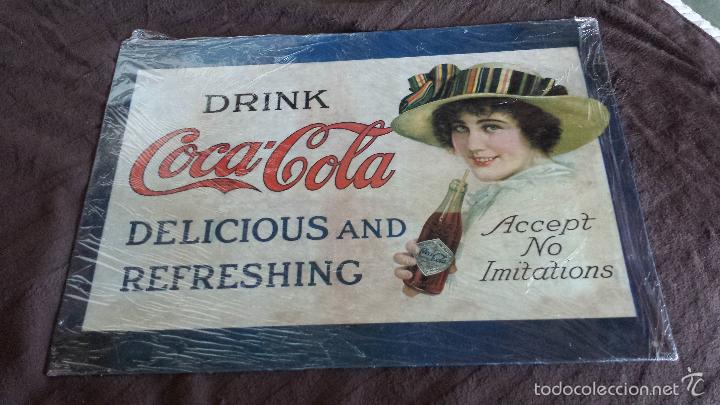 Posters: CARTEL DE CHAPA PUBLICITARIO MARCA REFRESCOS COCA COLA