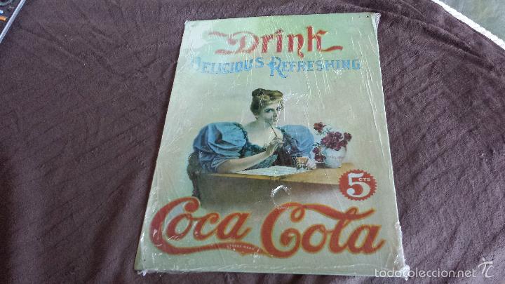 Posters: CARTEL DE CHAPA PUBLICITARIO MARCA REFRESCOS COCA COLA