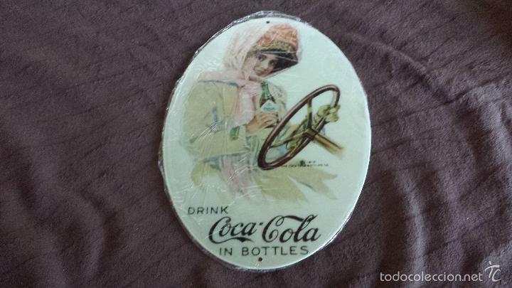 Posters: CARTEL DE CHAPA PUBLICITARIO MARCA REFRESCOS COCA COLA