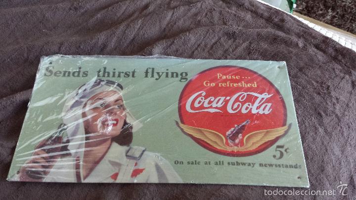 Affiches: CARTEL DE CHAPA PUBLICITARIO MARCA REFRESCOS COCA COLA