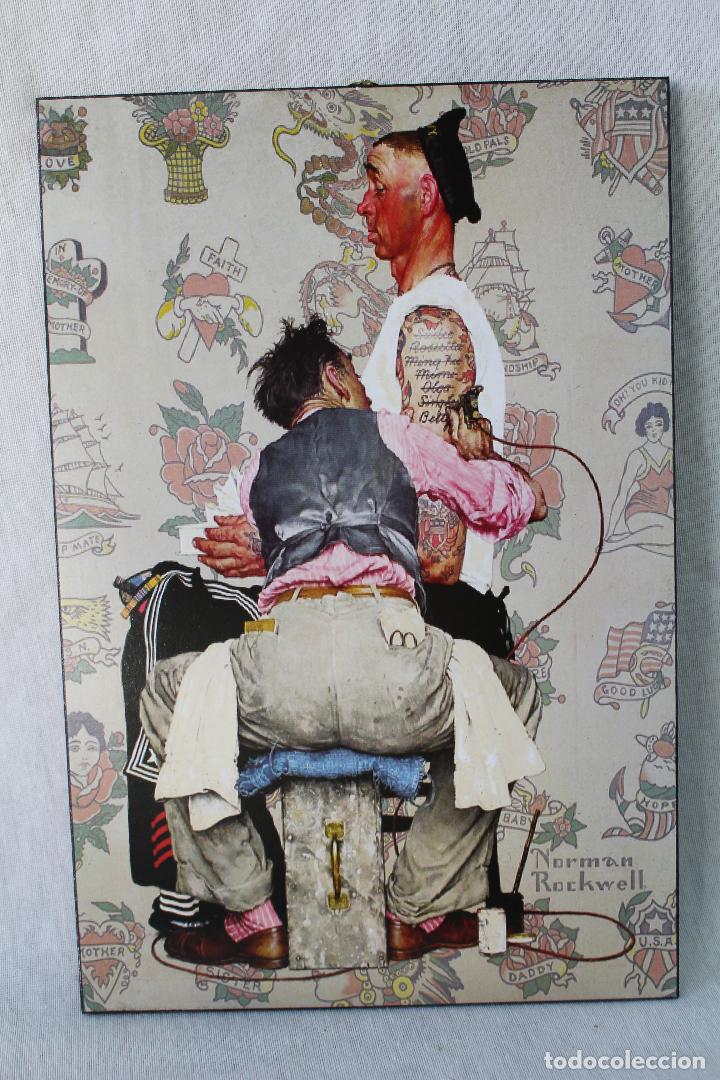 Posters: cuadro de tatuador en madera prensada y laminada