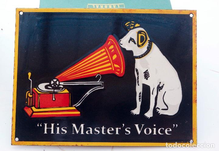 Carteles: Chapa esmaltada His Masters Voice - Foto 1