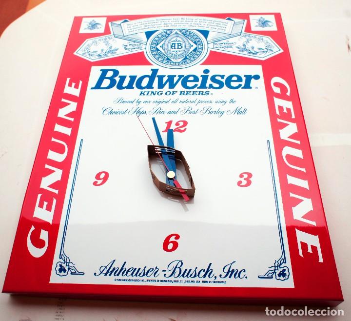 Carteles: Chapa Reloj Budweiser nueva - Foto 1