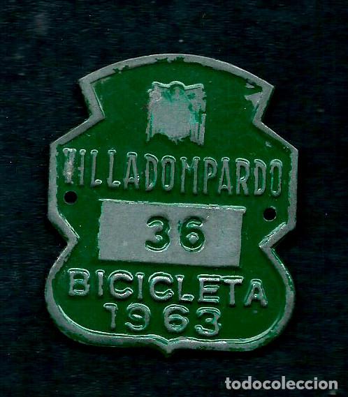 Carteles: Matricula Bicicleta. Villadompardo. 1963. - Foto 1