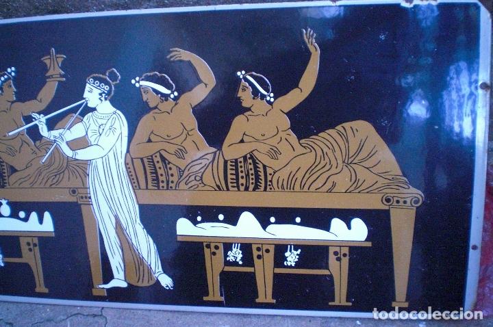 Carteles: Gran chapa esmaltada banquete romano - Foto 3