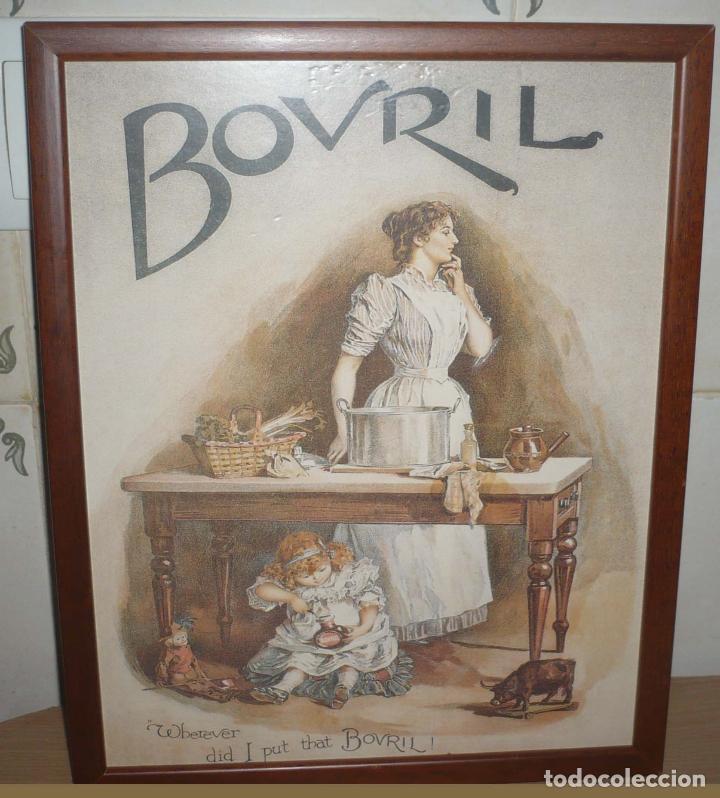 Carteles: L&aacute;mina - BOVRIL -Enmarcada sobre tabla. - Foto 1