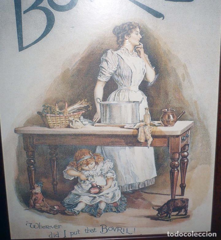 Carteles: L&aacute;mina - BOVRIL -Enmarcada sobre tabla. - Foto 2