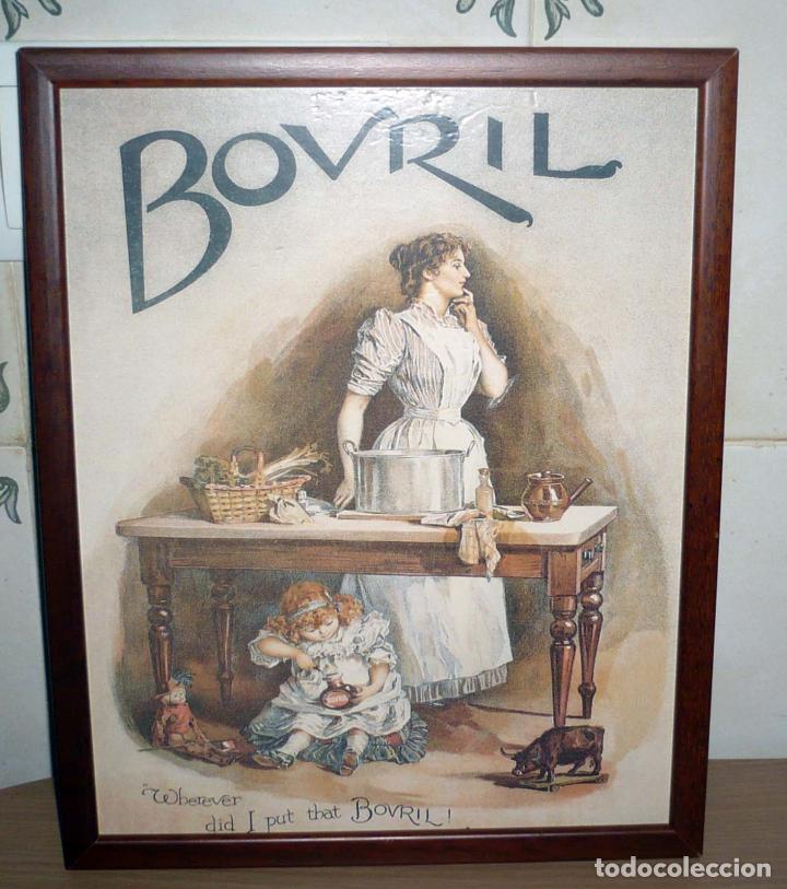 Carteles: L&aacute;mina - BOVRIL -Enmarcada sobre tabla. - Foto 3
