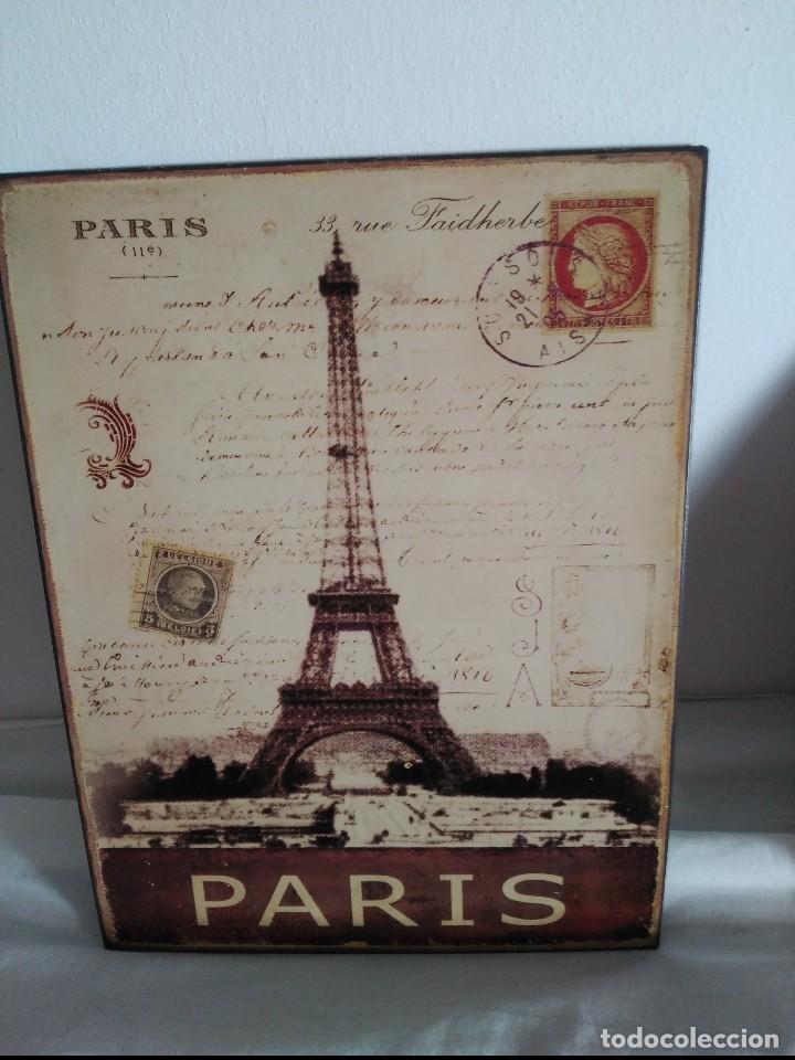 Plakate: chapa metal con imagen de paris
