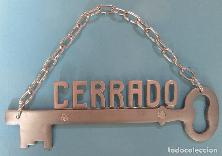 Carteles: ROTULO CARTEL LLAVE COMERCIO CERRADO. SIN FECHA. - Foto 1